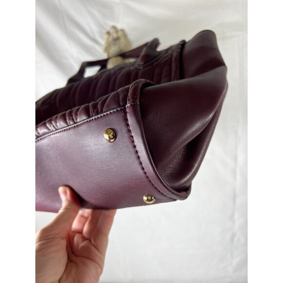 Nine West Camden Jet Set Satchel burgundy Merlot - Picture 15 of 16